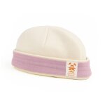 Bonnet de naissance en coton bio rose