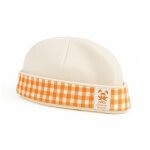 Bonnet de naissance en coton bio vichy