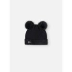 Bonnet avec pompons noir