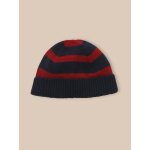 Bonnet ray en laine garon marine / bordeaux
