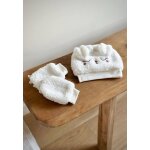 Bonnet en sherpa + moufles alaska ecru