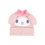 Bonnet tricot� � pois hello kitty rose