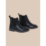 Boots chelsea en cuir fille encre