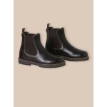 Boots chelsea en cuir garon marron fonce