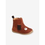 Boots cuir bb garon premiers pas marron