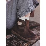 Boots enfant fille coeur cuir zippées bronze Boots enfant fille coeur cuir zippées bronze