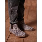 Boots enfant fille cuir zippes lot beige