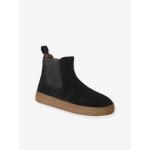 Boots enfant fille cuir zipp�es noir