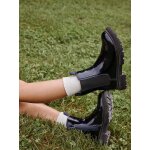 Boots enfant fille zippes et lastiques marine