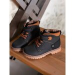Boots enfant garon synthtique  scratchs noir