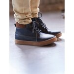 Boots enfant garon synthtique zippes marine