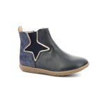 Boots enfant vermillon marine metallise