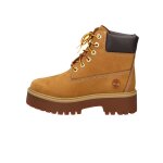 Boots gar�on en cuir bl�, marron fonc�