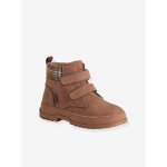Boots gar�on � scratchs marron