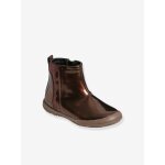 Boots vernis fille collection maternelle chocolat