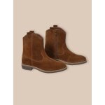 Boots western en cro�te de cuir fille camel