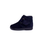 Botte adh�rente � sangles crois�es fendues bleu marine