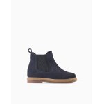 Bottes chelsea en cuir sud bleu fonc