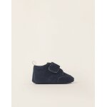 Bottes en daim avec bride  scratch bleu fonc