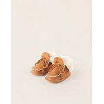 Bottes avec doublure en fausse fourrure beige fonc