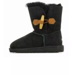 Bottes fille en daim noir