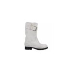 Bottes fille pom d'api blanc