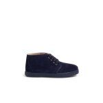Bottes fourr�es pour enfant � lacets bleu marine