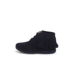 Bottes frang�es � lacets premiers pas bleu marine
