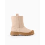 Bottes impermables avec fausse fourrure rose clair