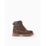 Bottes de montagne en cuir � lacets marr�n