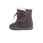 Bottes en peau de mouton avec fermeture collante gris