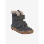 Bottes pieds nus enfants barefoot furry froddo bleu nuit