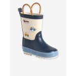 Bottes de pluie b�b� d�tails ludiques marine