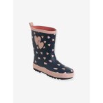 Botte de pluie caoutchouc imprim enfant bleu imprim