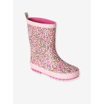 Bottes de pluie caoutchouc imprim� enfant collection maternelle lot rose