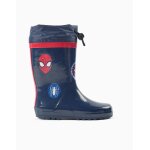 Bottes de pluie en caoutchouc avec imprim�s spider - man bleu fonc�