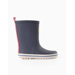 Bottes de pluie avec dtails colors bleu fonc