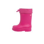 Bottes de pluie doublure int�rieure en polaire fermeture ajustable fucsia