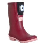 Bottes de pluie fairweather shine brite rouge sombre / rose ple vif