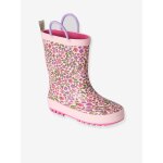 Bottes pluie fille caoutchouc lot rose