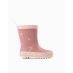 Bottes de pluie avec imprim� fleuri rose