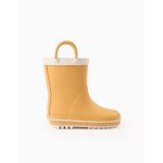 Bottes de pluie avec rayures cointrastees jaune