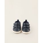 Bottes en similicuir bleu fonc