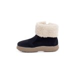 Botte de sport avec fermeture �clair et semelle en peau de mouton bleu marine
