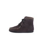 Bottes en su�de style mohican pour enfants gris fonc�