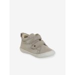 Bottillons  scratchs cuir souple bb premiers pas or