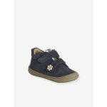Bottillons scratchs cuir souple bb premiers pas marine