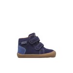 Bottines barefoot b�b� gar�on en daim spinni � scratch, imperm�ables marine - bleu