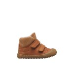 Bottines b�b� en cuir et daim rabek � scratch marron - cognac