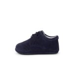 Bottines bb en cuir style blucher bleu marine